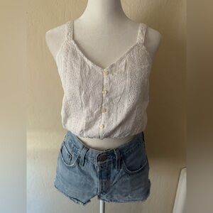 American Eagle white crop top